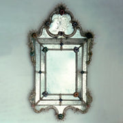 Antiqued Glass Murano Mirror in Venetian Style 6B