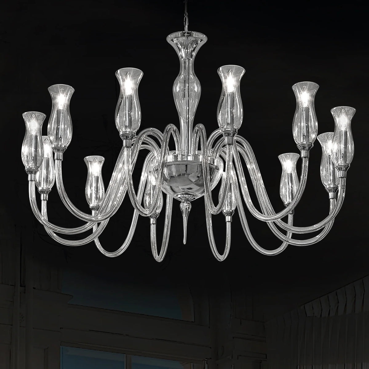 Teodato Murano Crystal Chandelier