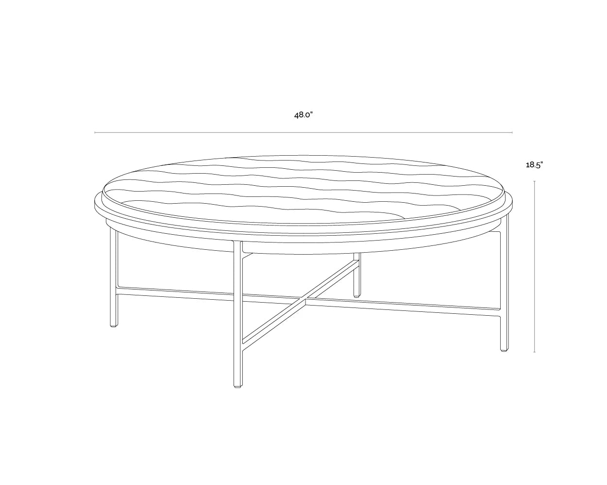 Sunpan Furniture - Ethel Ottoman - Round