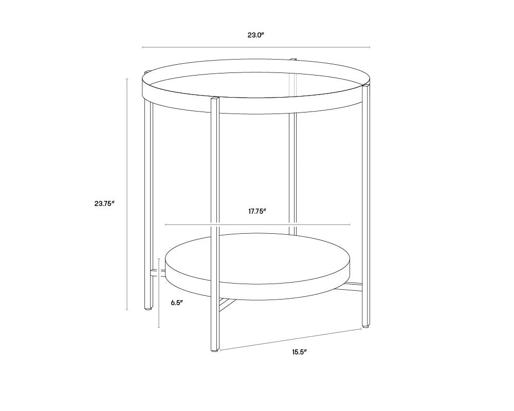 Sunpan Furniture - Gia Side Table