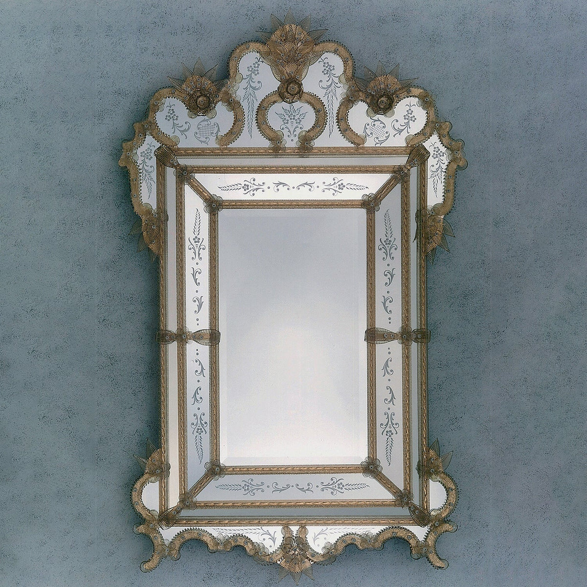 Murano Glass Mirror in Venetian Style 1C