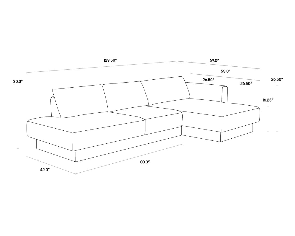 Sunpan Furniture - Tecoma Sofa Chaise - Laf