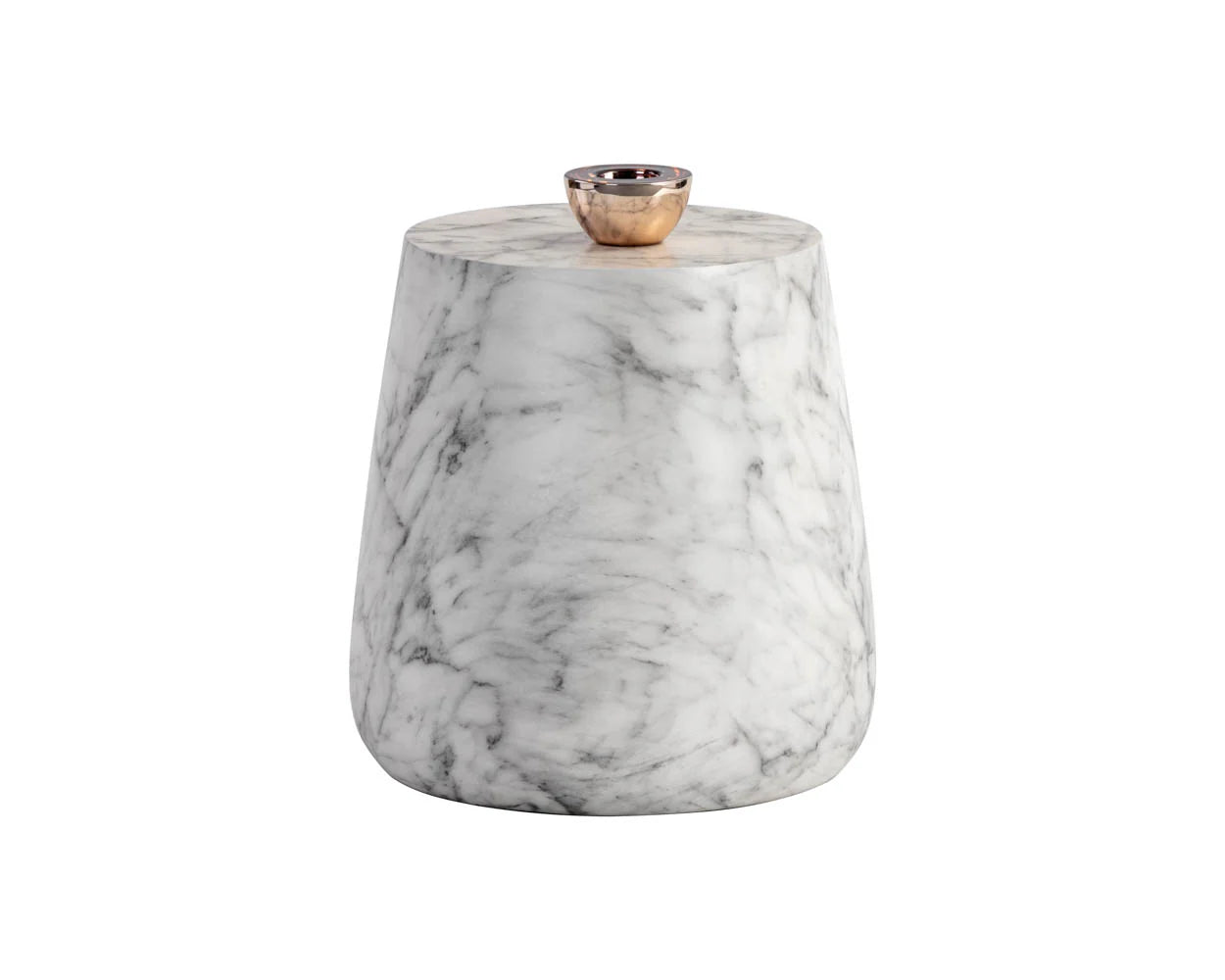 Sunpan Furniture - Aries End Table - Marble Look