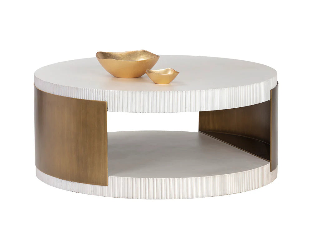 Sunpan Furniture - Cavette Coffee Table - Marble Look