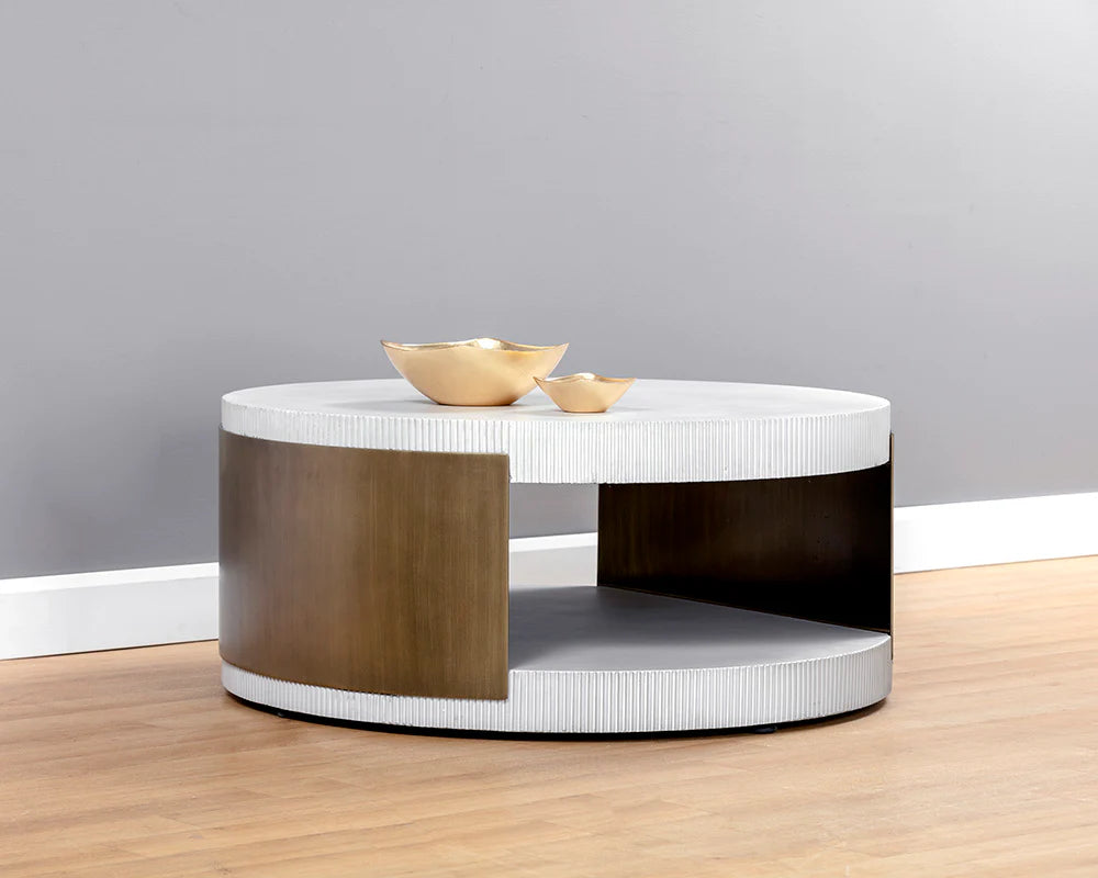 Sunpan Furniture - Cavette Coffee Table - Marble Look