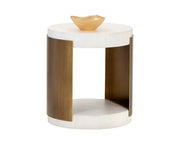 Sunpan Furniture - Cavette End Table - Marble Look