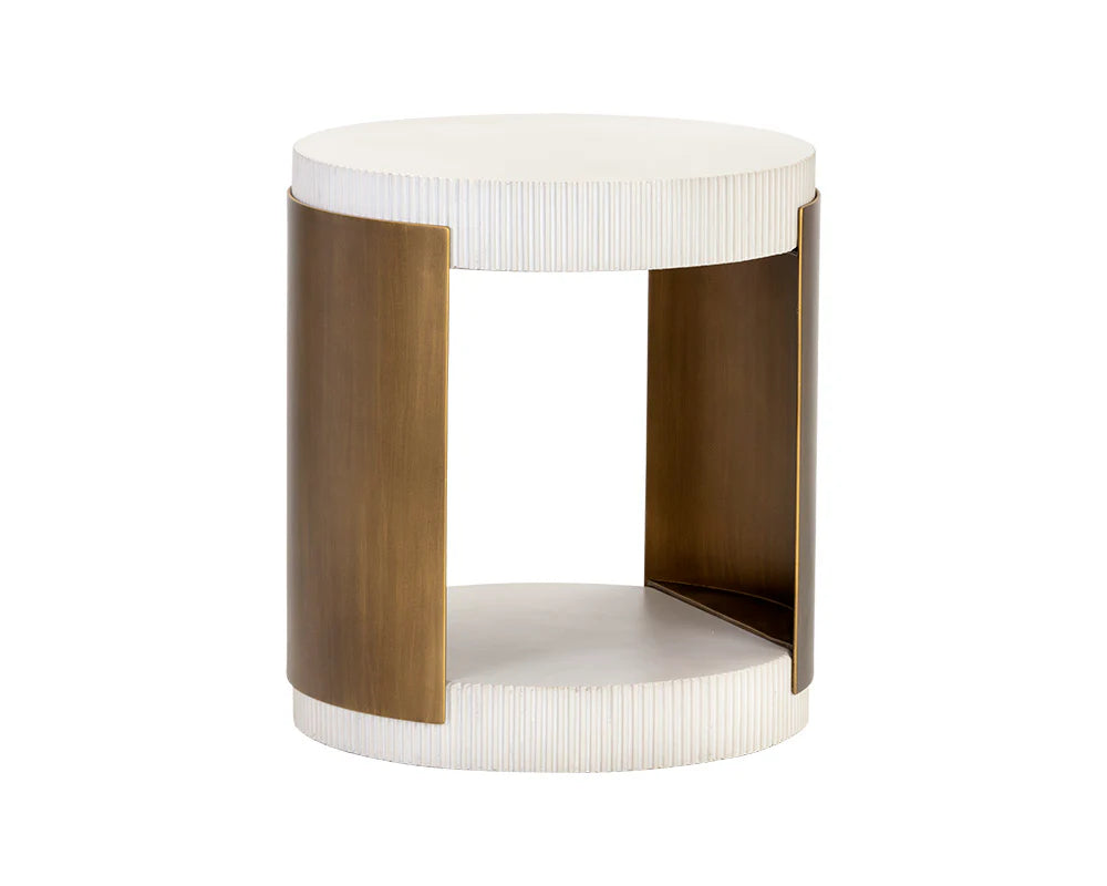 Sunpan Furniture - Cavette End Table - Marble Look