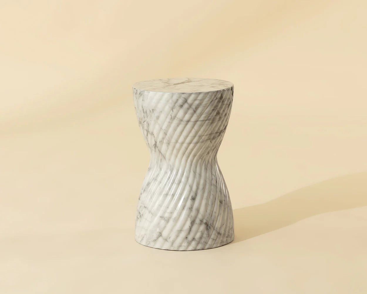 Sunpan Furniture - Cara End Table - Marble Look