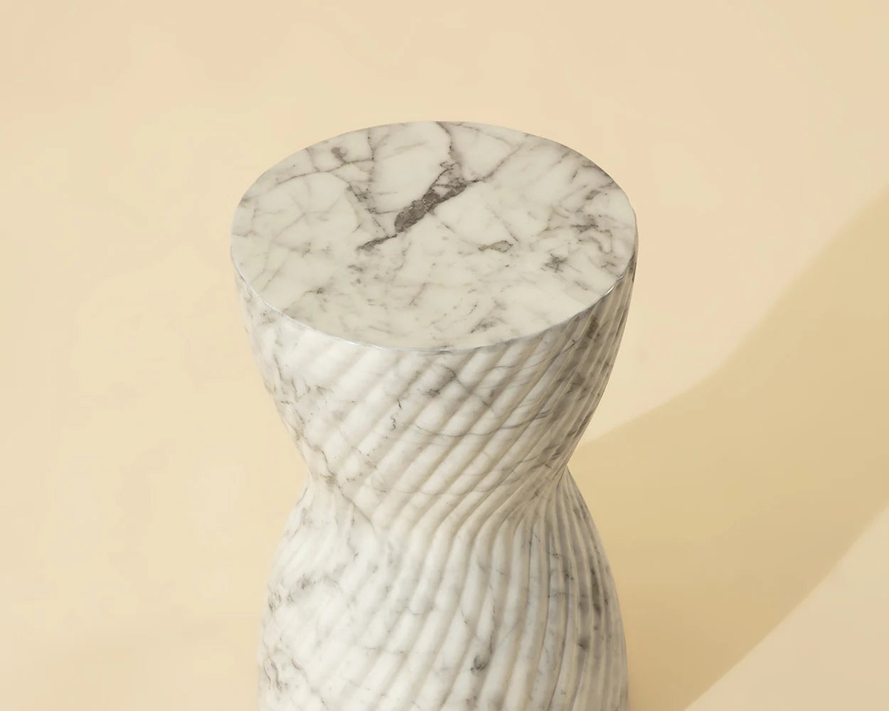 Sunpan Furniture - Cara End Table - Marble Look