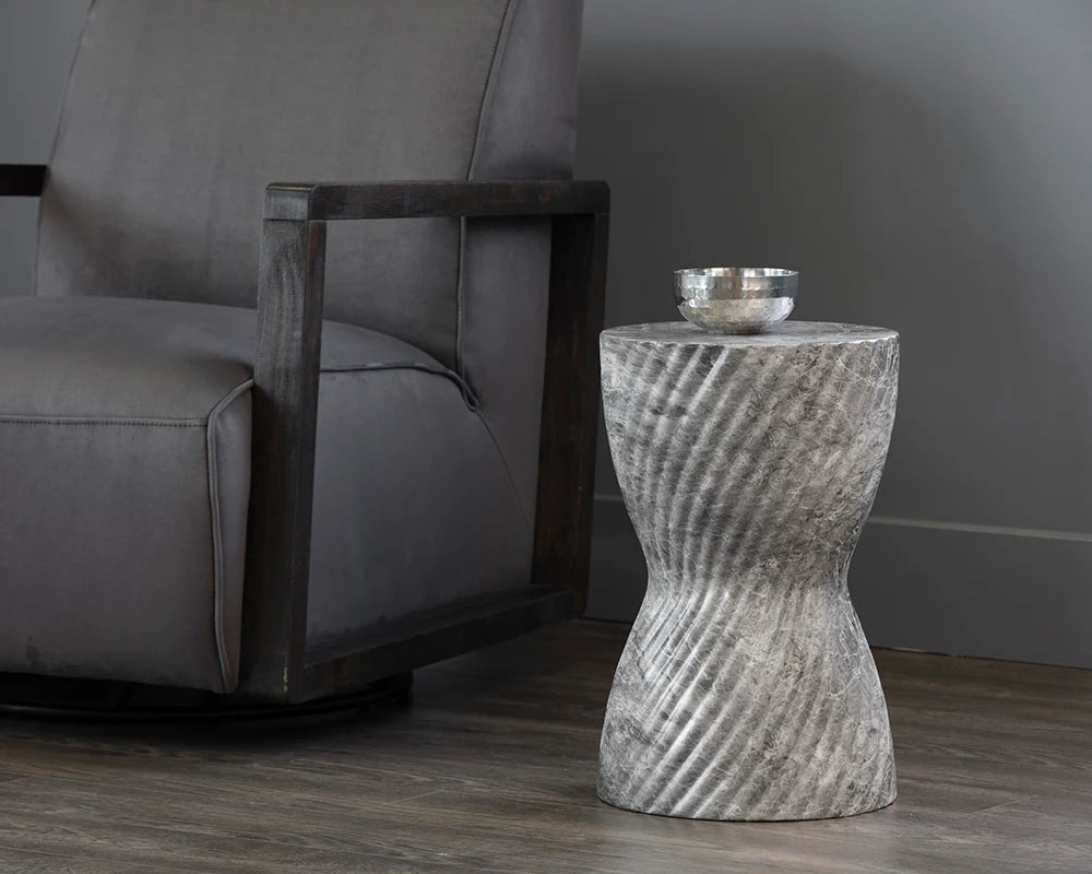 Sunpan Furniture - Cara End Table - Marble Look