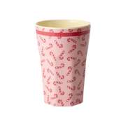 Melamine Cup with Candy Cane Print – Tall – 13.5 fl oz Please note: this piece ships within 2 weeks.