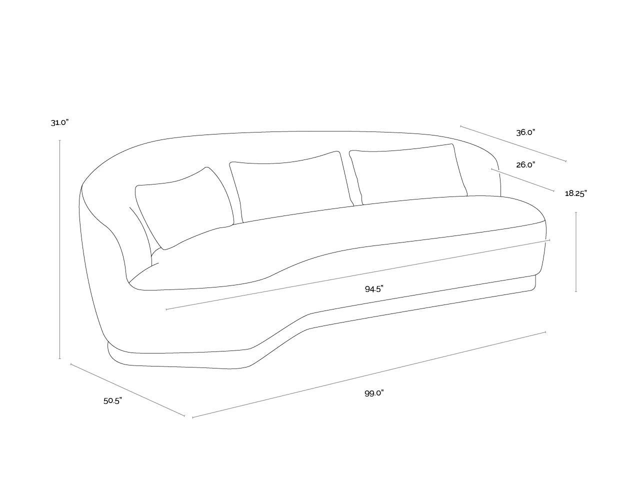 Sunpan Furniture - Soraya Sofa