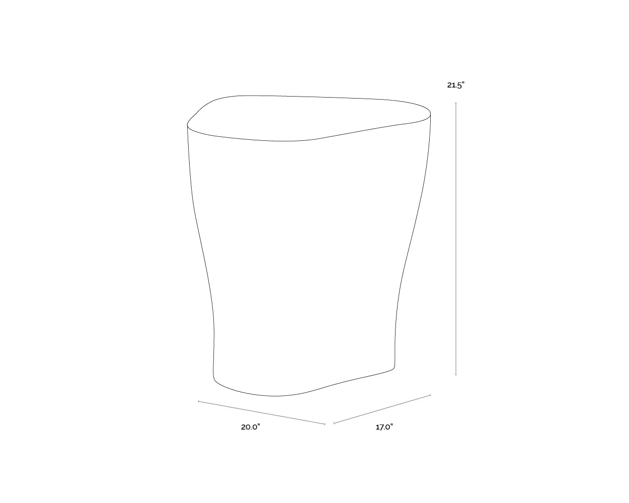 Sunpan Furniture - Dali End Table - White - Large
