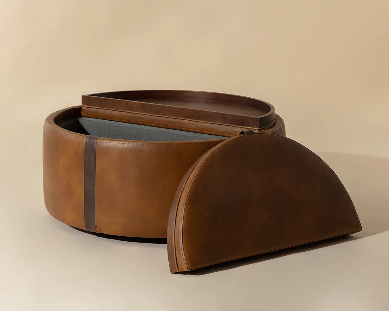 Sunpan Furniture - Borelli Wheeled Storage Ottoman