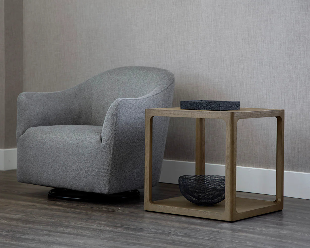 Sunpan Furniture - Doncaster Side Table - Smoke Grey