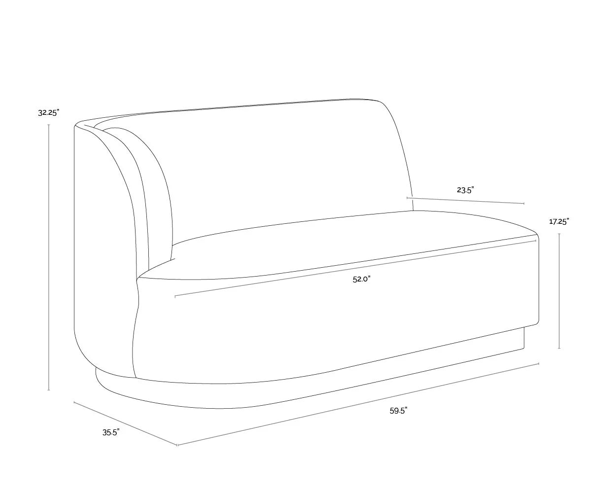 Sunpan Furniture - Jaclyn Modular - Armless Chair