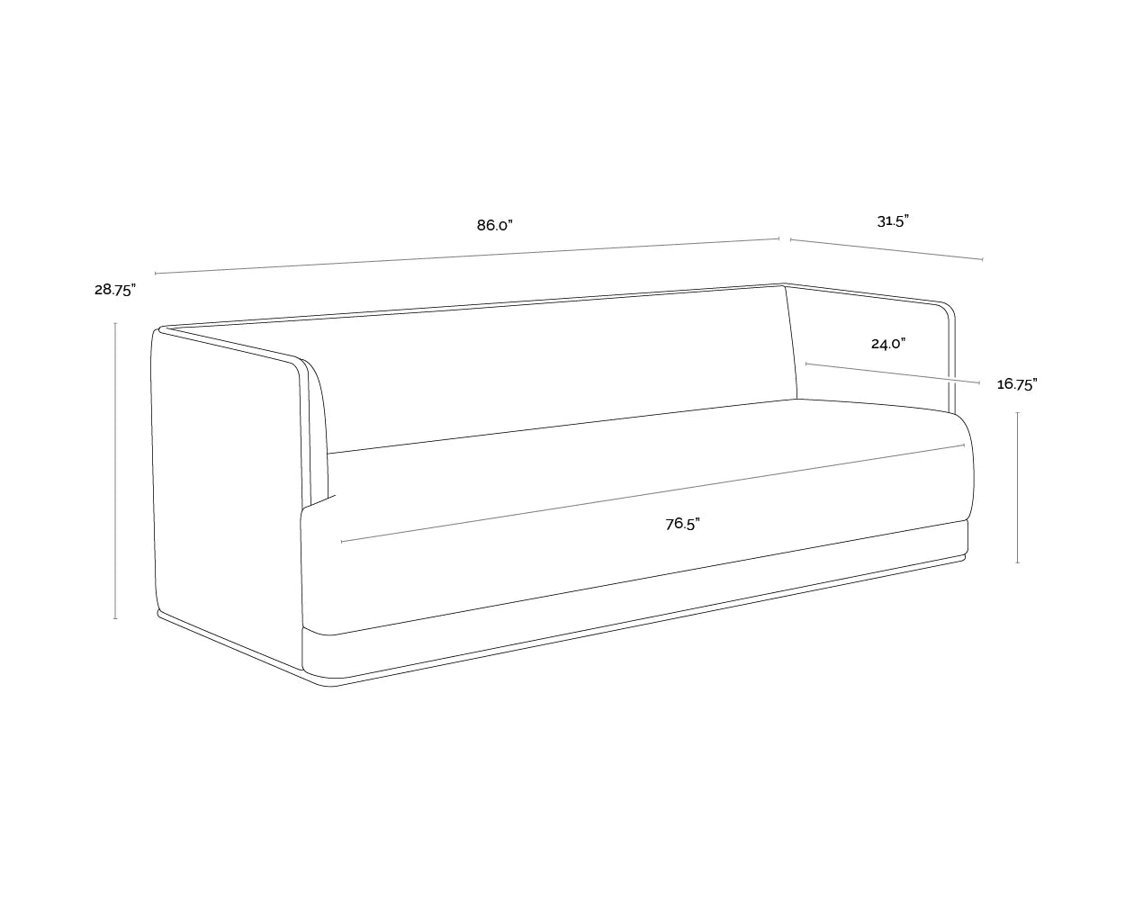 Sunpan Furniture - Sierra Sofa
