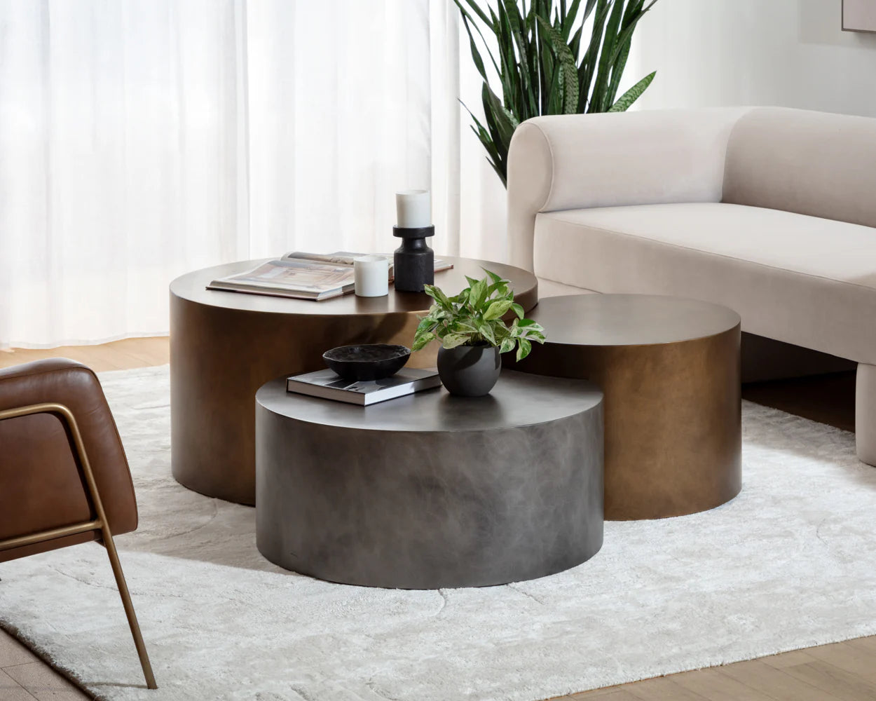 Sunpan Furniture - Neo Nesting Coffee Tables (Set Of 3)