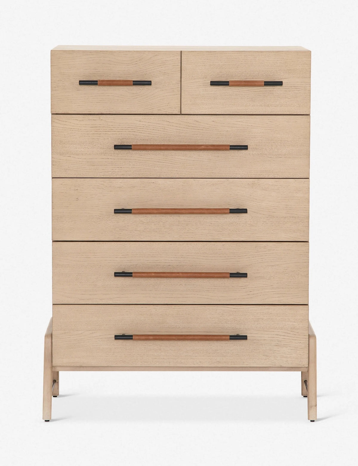 Sandford Leather & Oak Tall Dresser