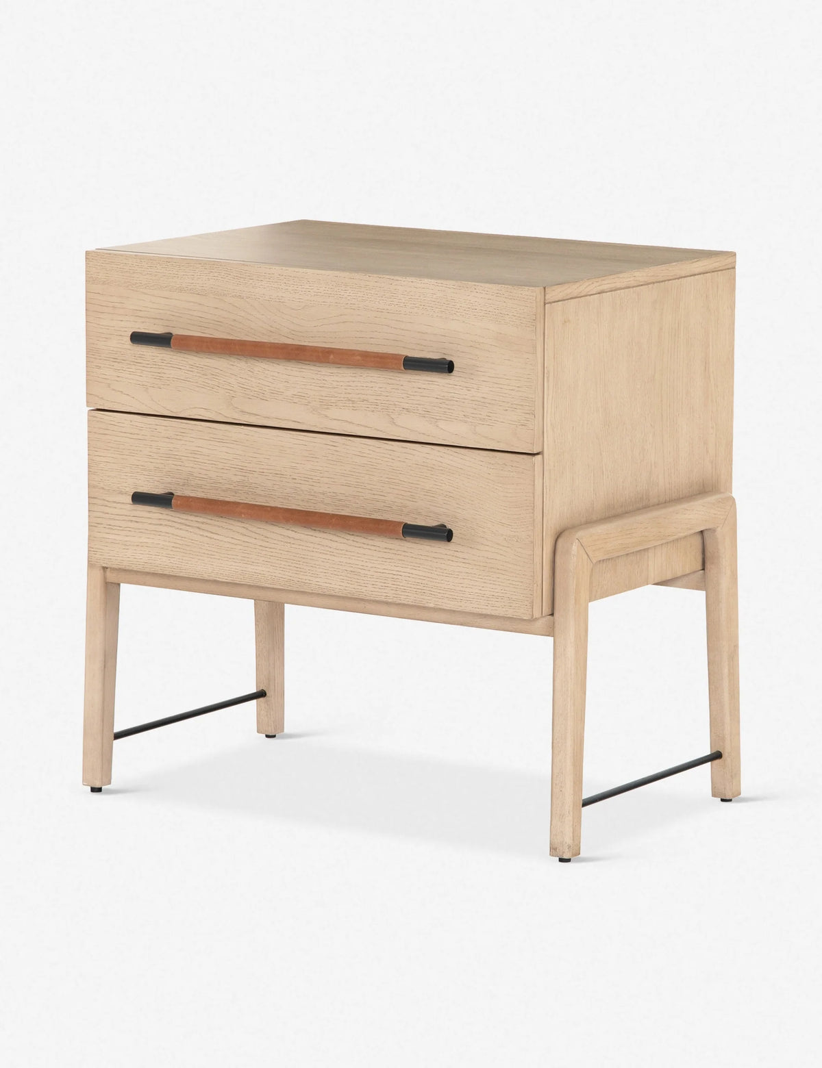 Calder Leather & Oak Nightstand