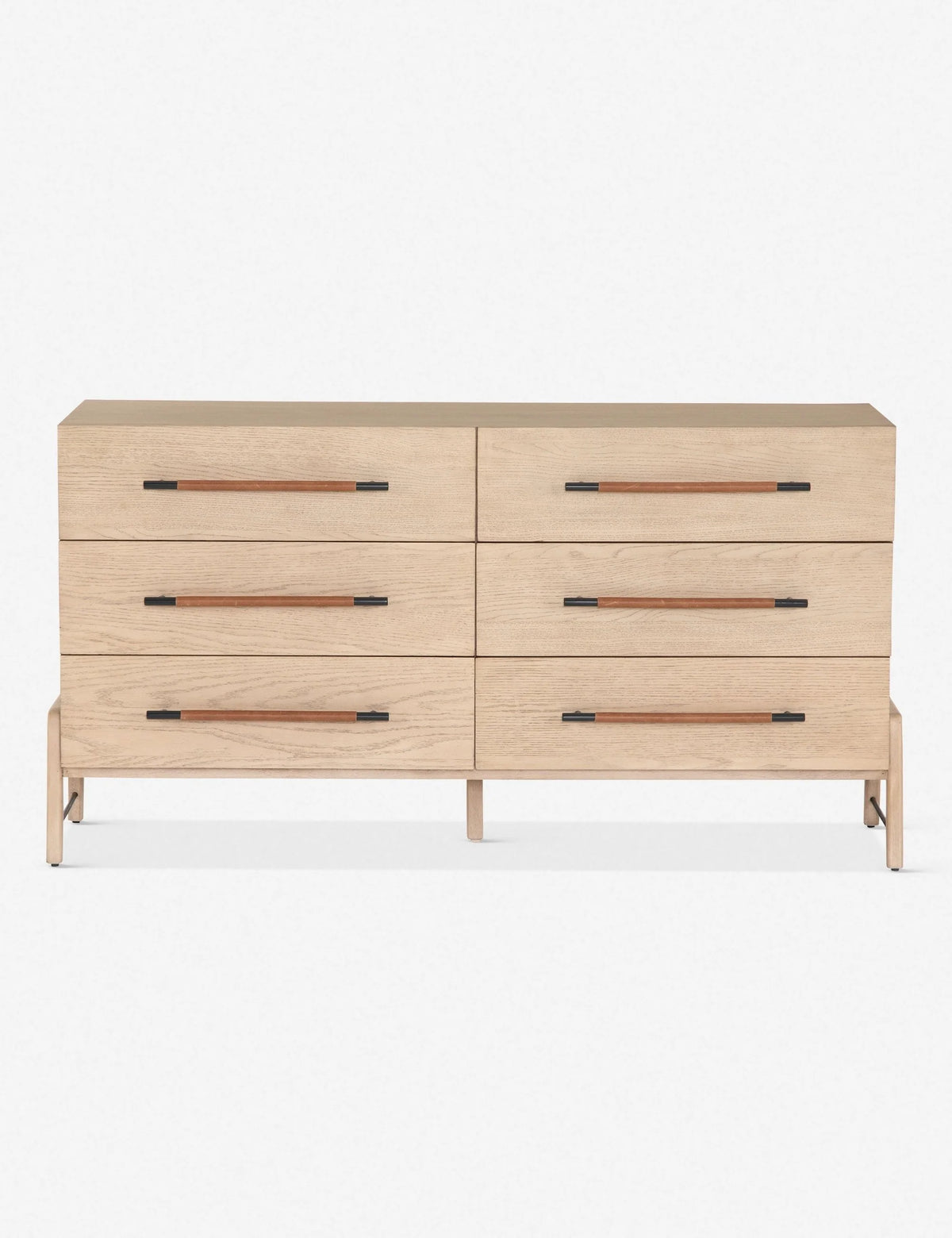 Calder Leather & Oak Dresser