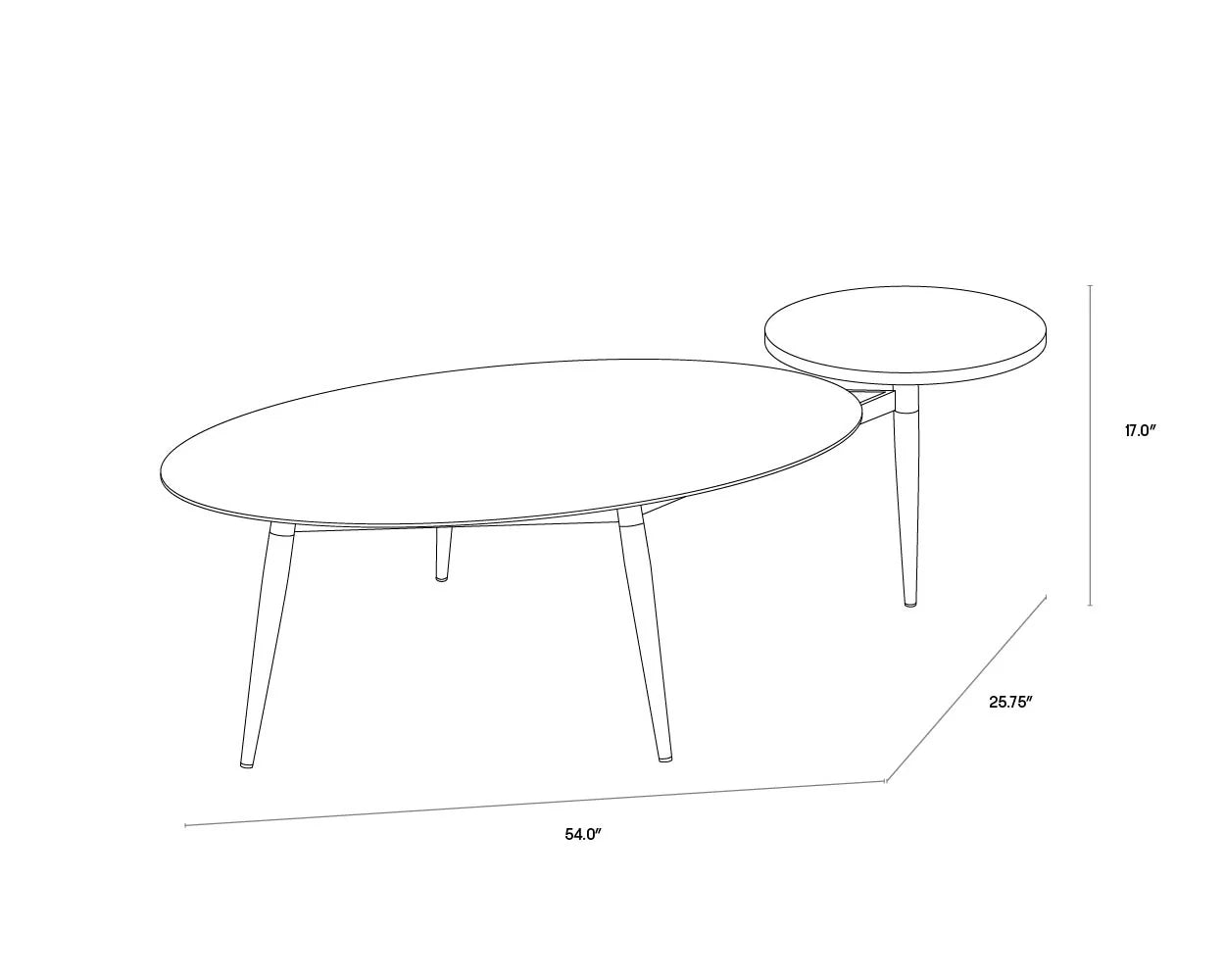 Sunpan Furniture - Tuner Coffee Table - Oval