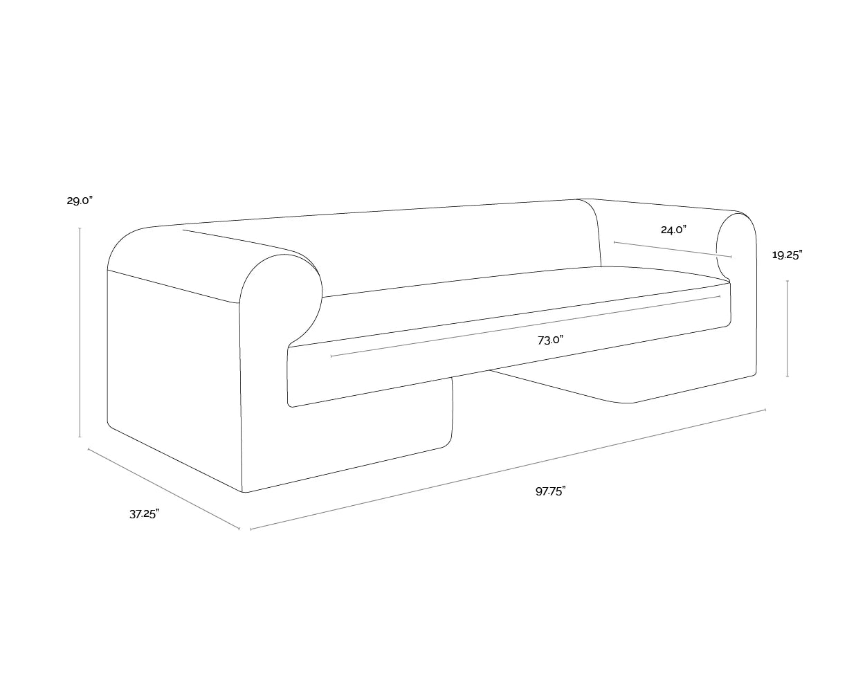 Sunpan Furniture - Ionic Sofa