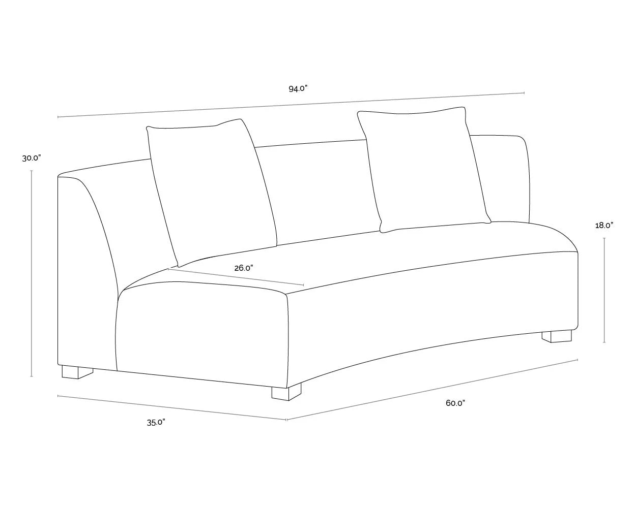 Sunpan Furniture - Sarasota Modular Sofa