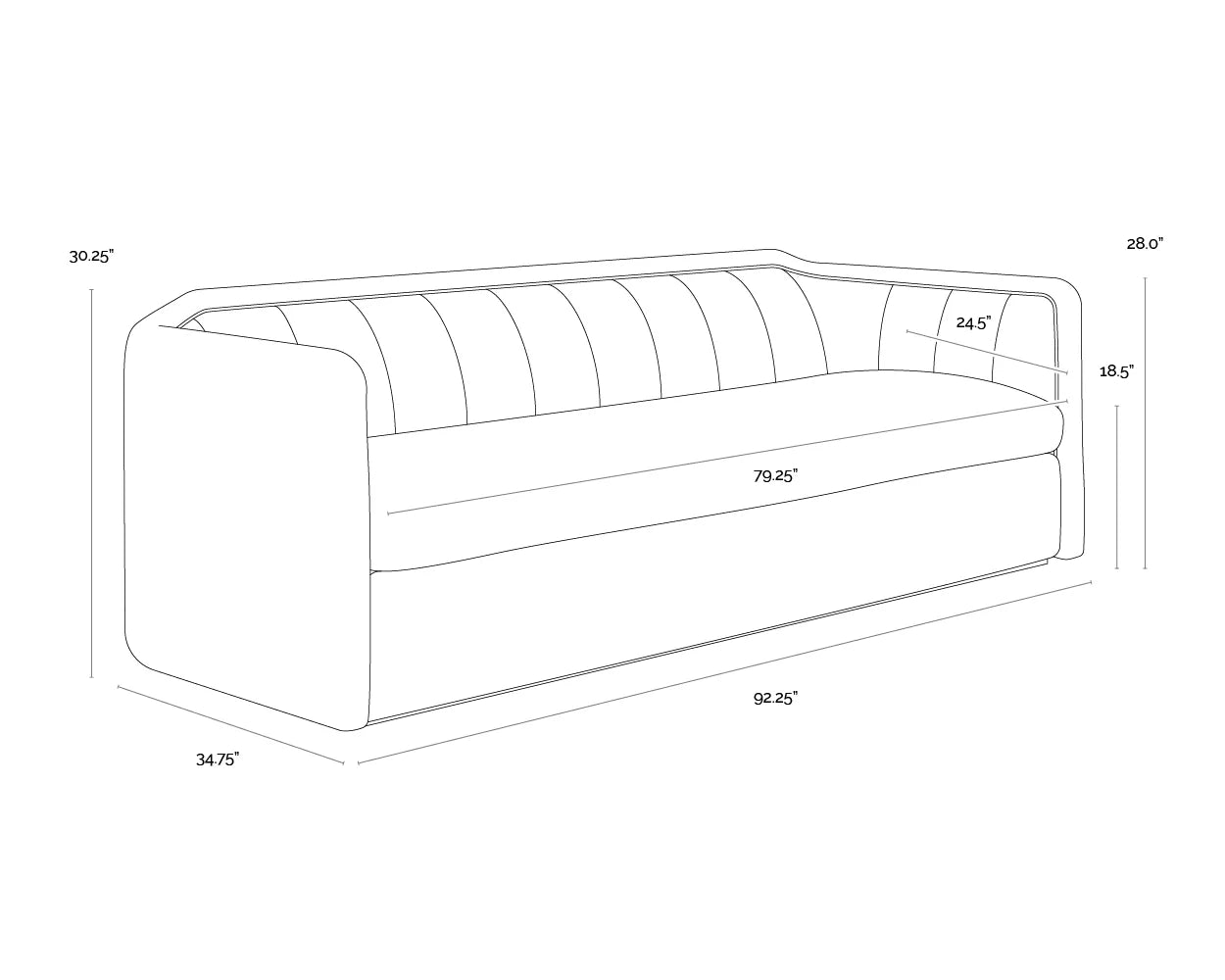 Sunpan Furniture -Birrit Sofa