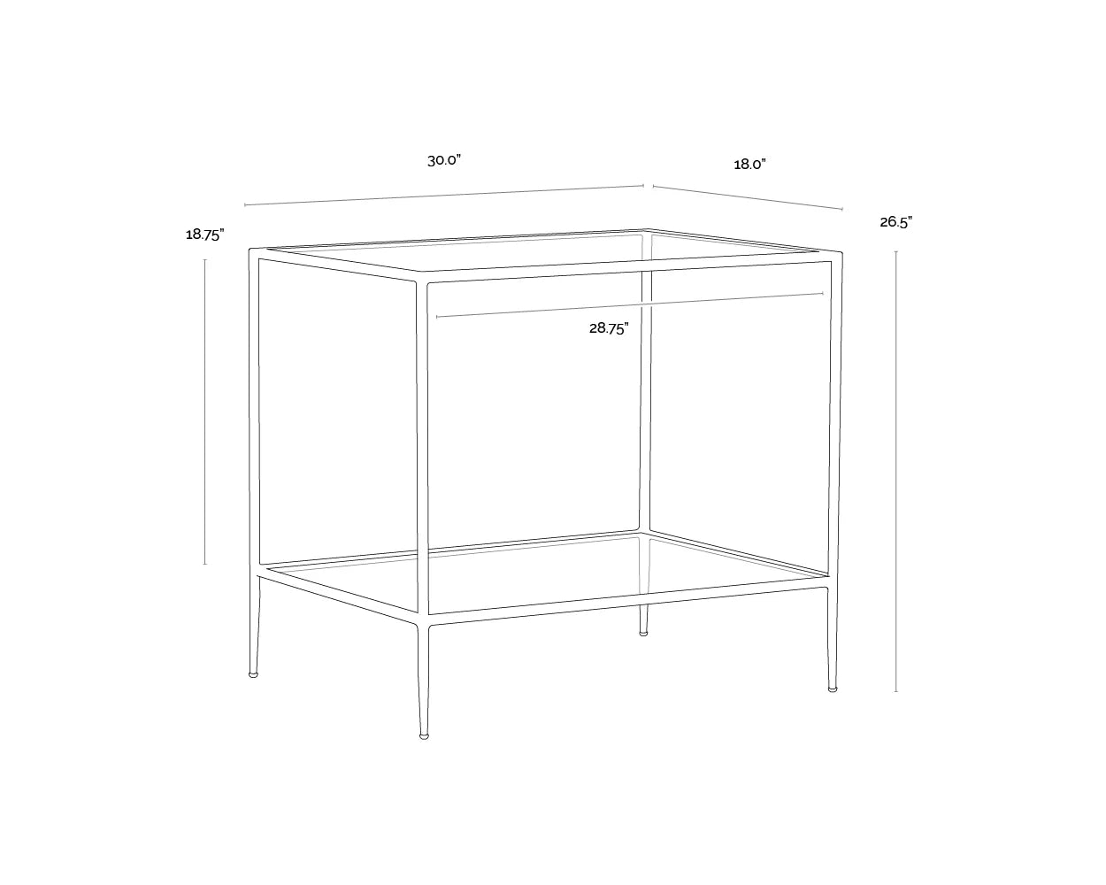 Sunpan Furniture - Emine Nightstand