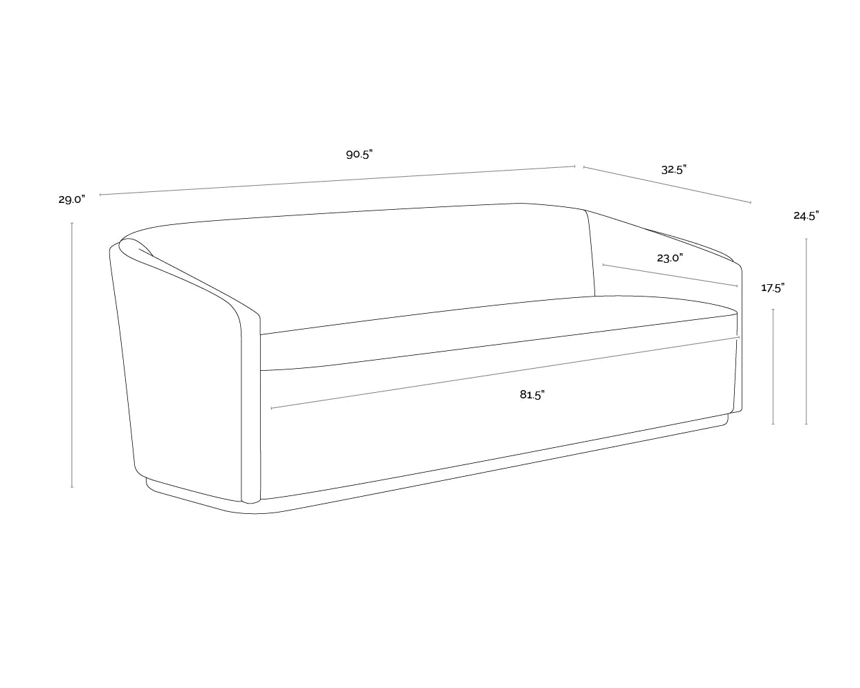 Sunpan Furniture - Sheva Sofa