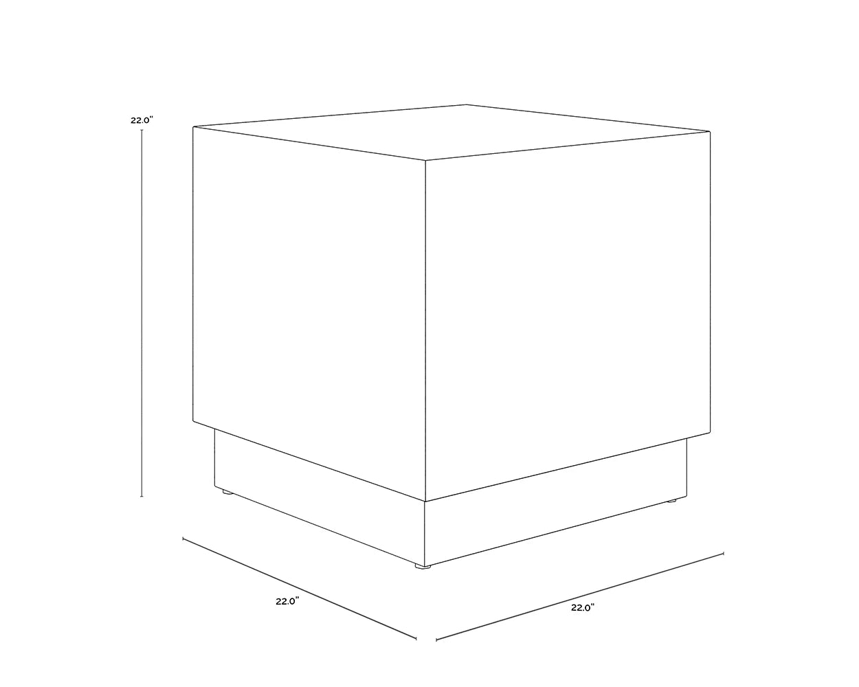 Sunpan Furniture - Albans Side Table - Square