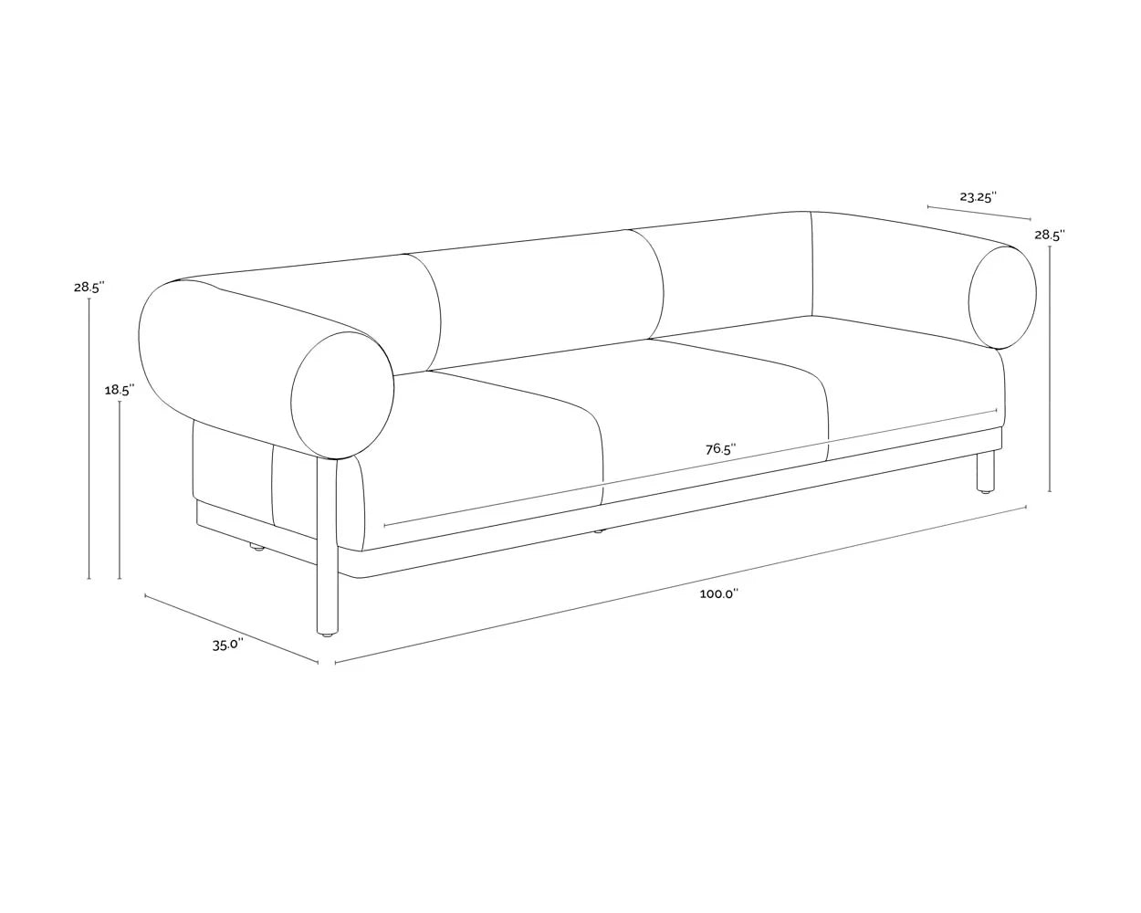 Sunpan Furniture - Bromley Sofa - Rustic Oak