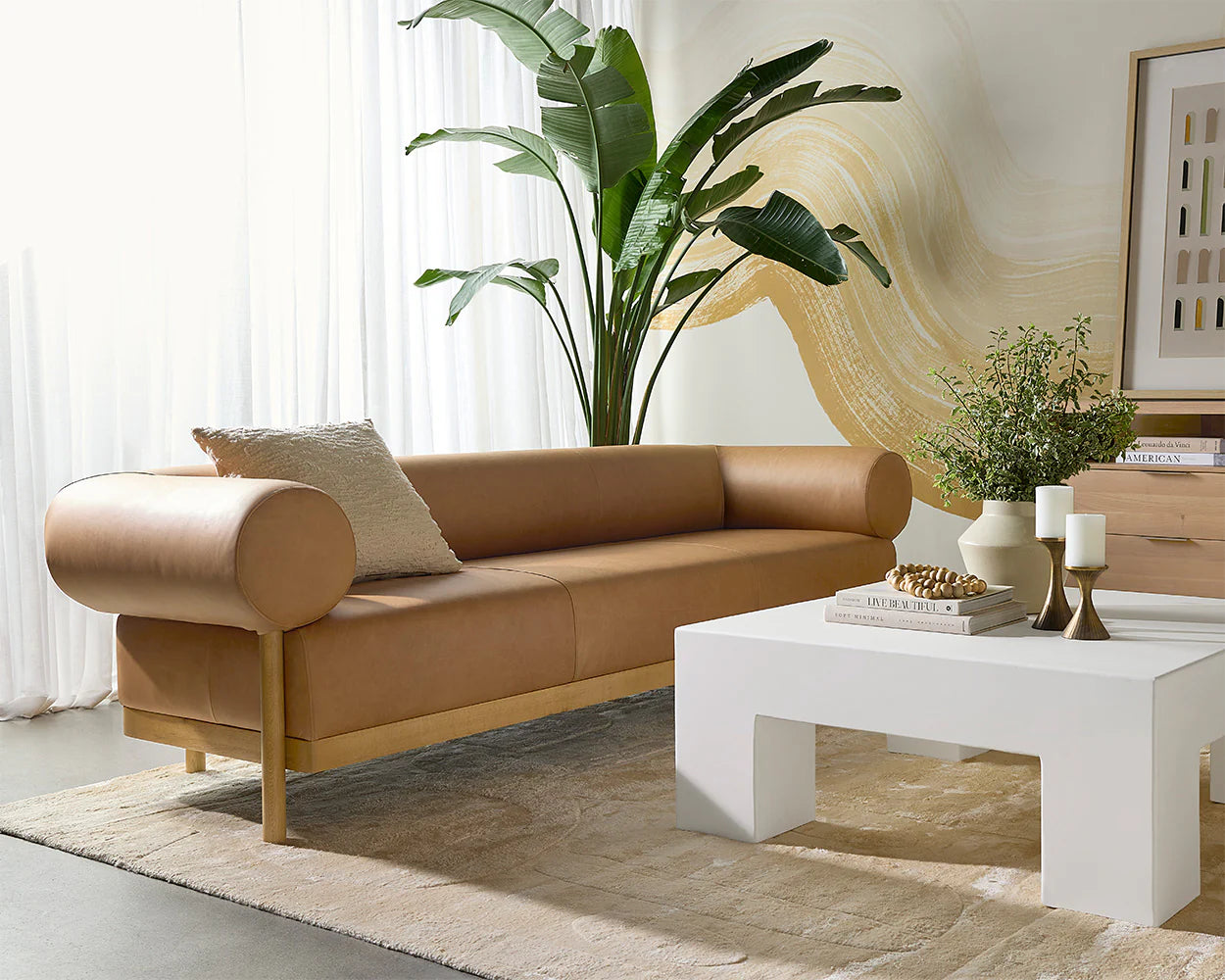 Sunpan Furniture - Bromley Sofa - Rustic Oak