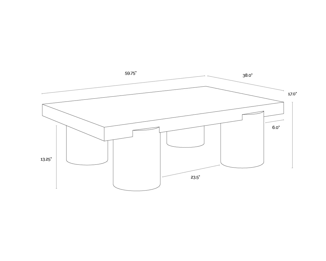Sunpan Furniture -Ardi Coffee Table