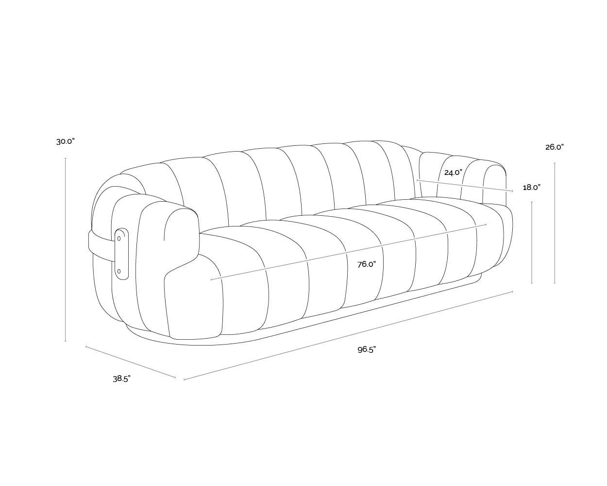Sunpan Furniture - Tadeo Sofa - Warm Brown