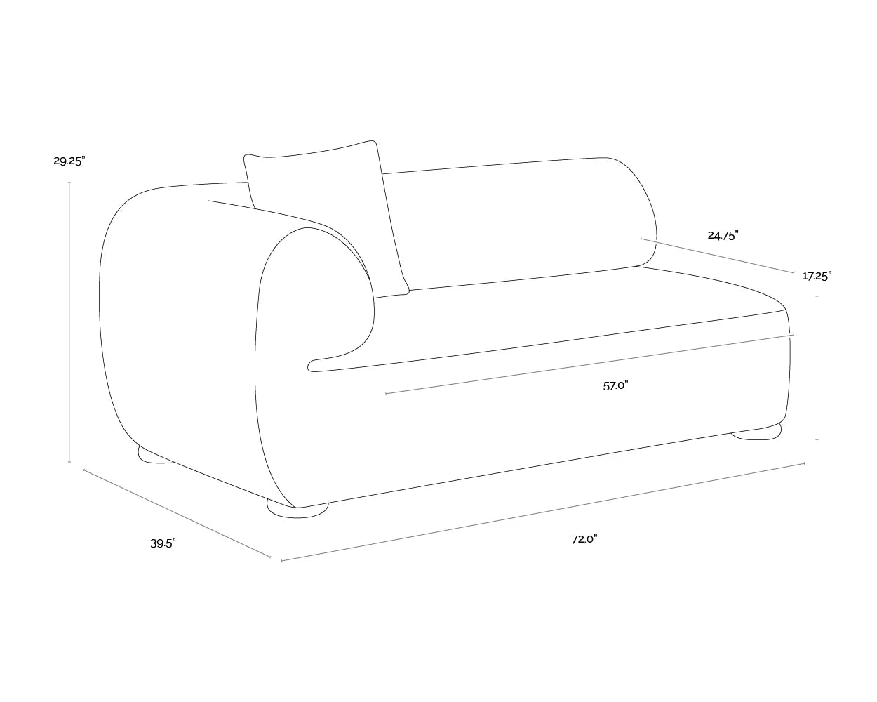 Sunpan Furniture - Henriette Modular Sofa - Laf