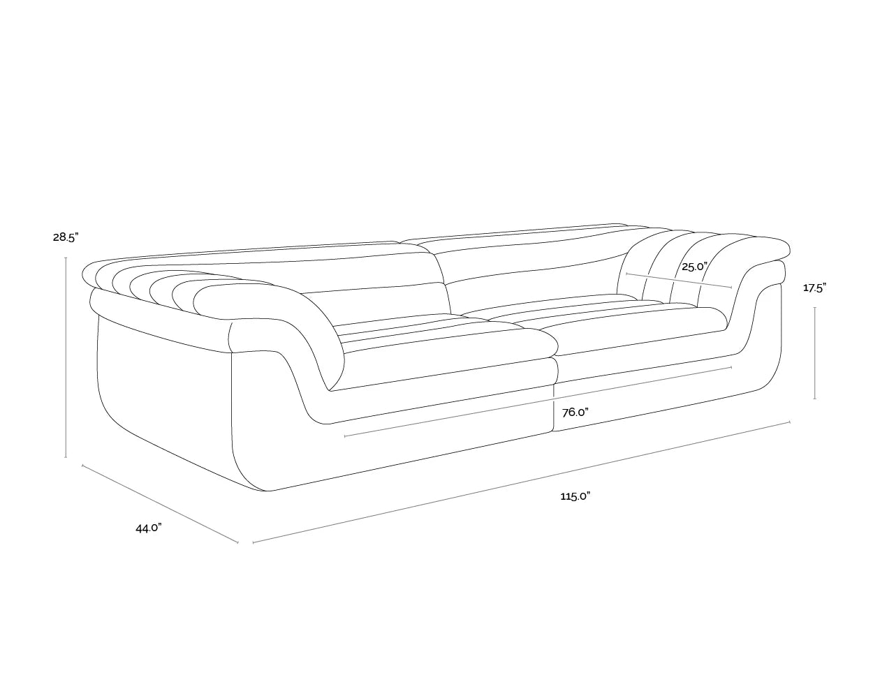 Sunpan Furniture -Bello Sofa