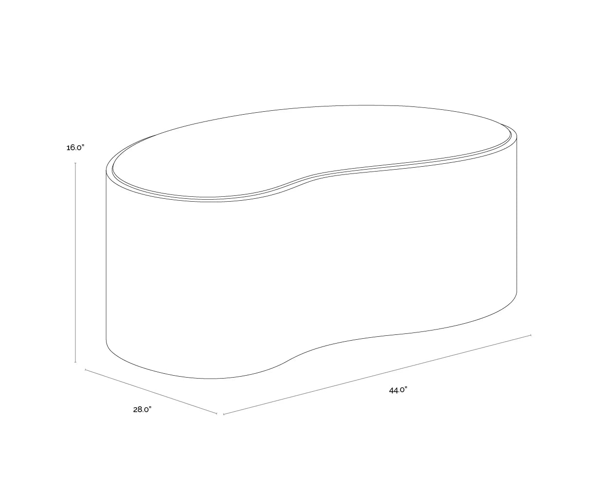 Sunpan Furniture - Ishiko Coffee Table - Large