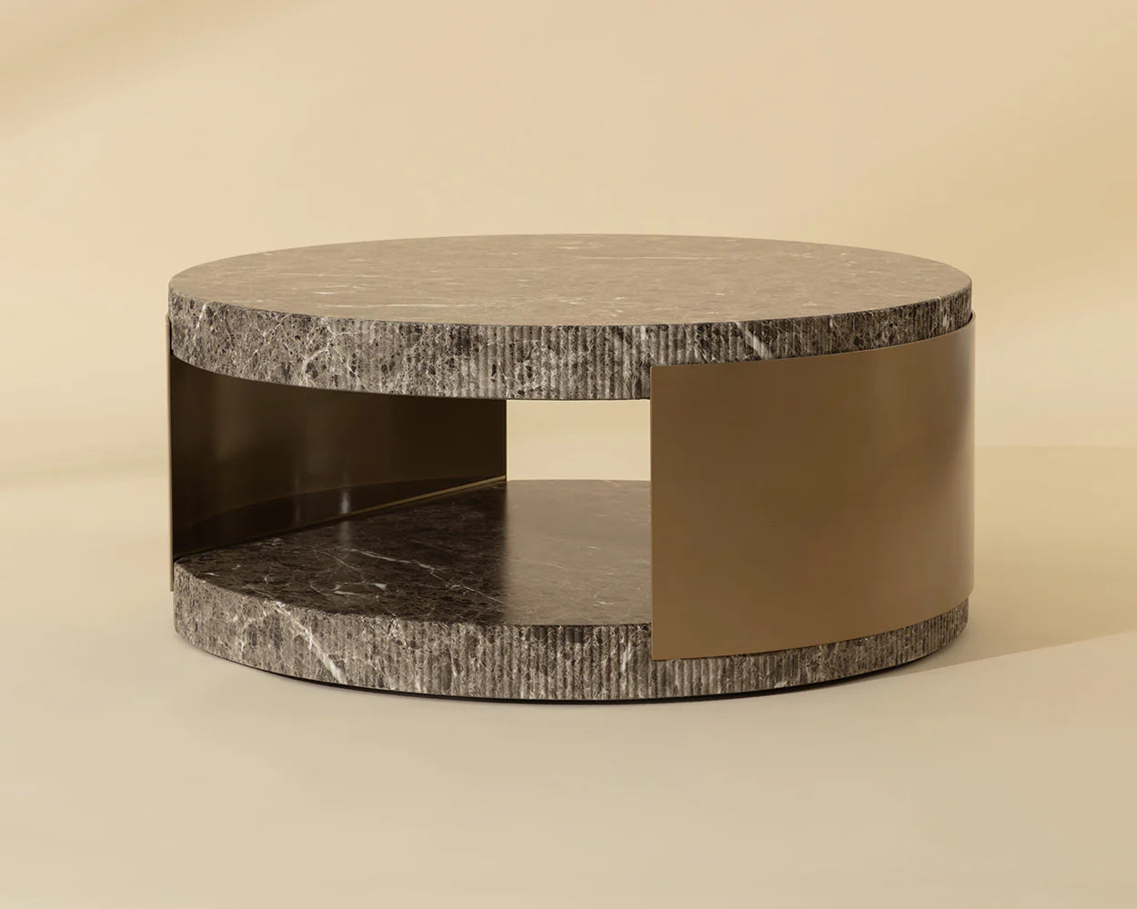 Sunpan Furniture - Cavette Coffee Table - Marble Look