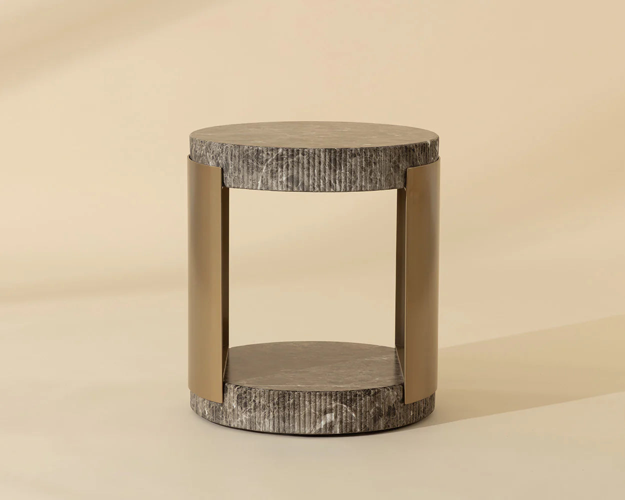 Sunpan Furniture - Cavette End Table - Marble Look