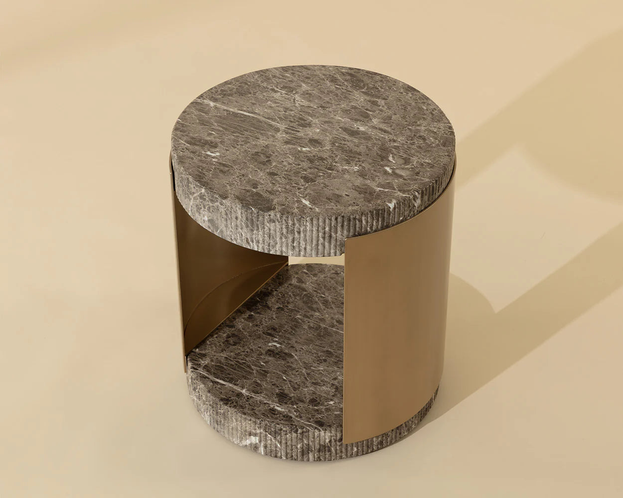 Sunpan Furniture - Cavette End Table - Marble Look