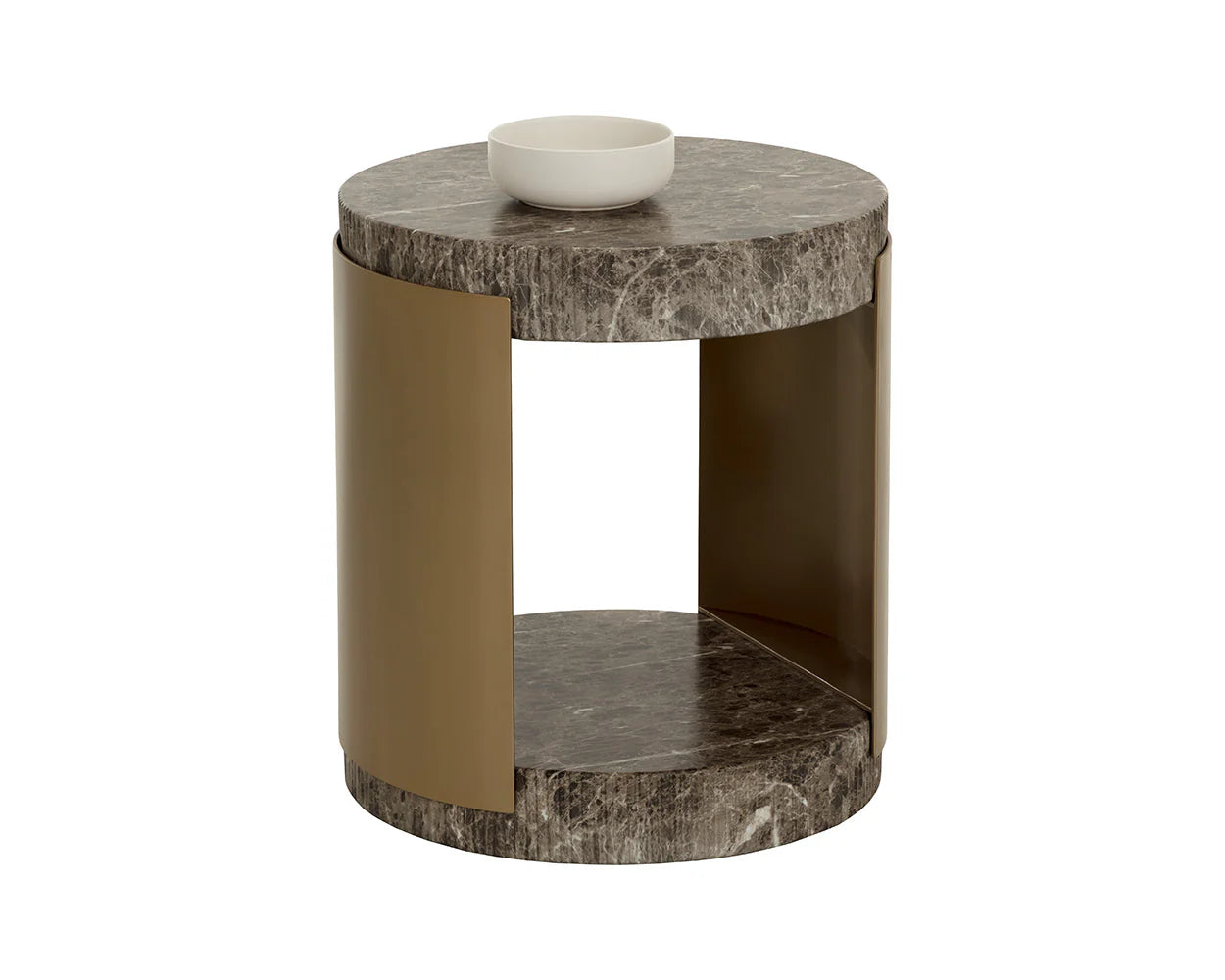 Sunpan Furniture - Cavette End Table - Marble Look