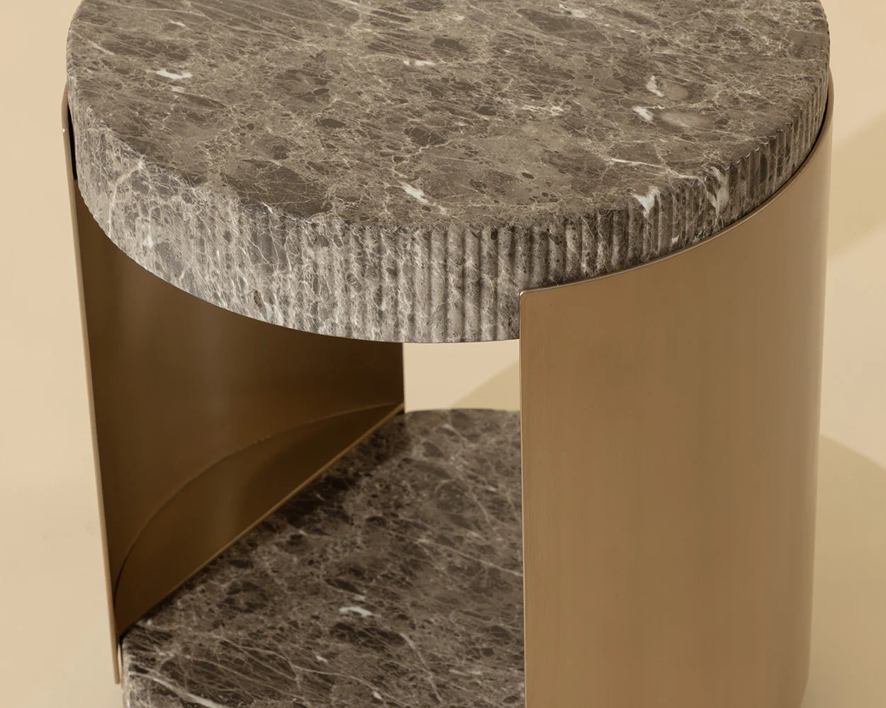 Sunpan Furniture - Cavette End Table - Marble Look