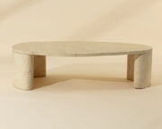 Sunpan Furniture - Savinah Coffee Table - Travertine Look