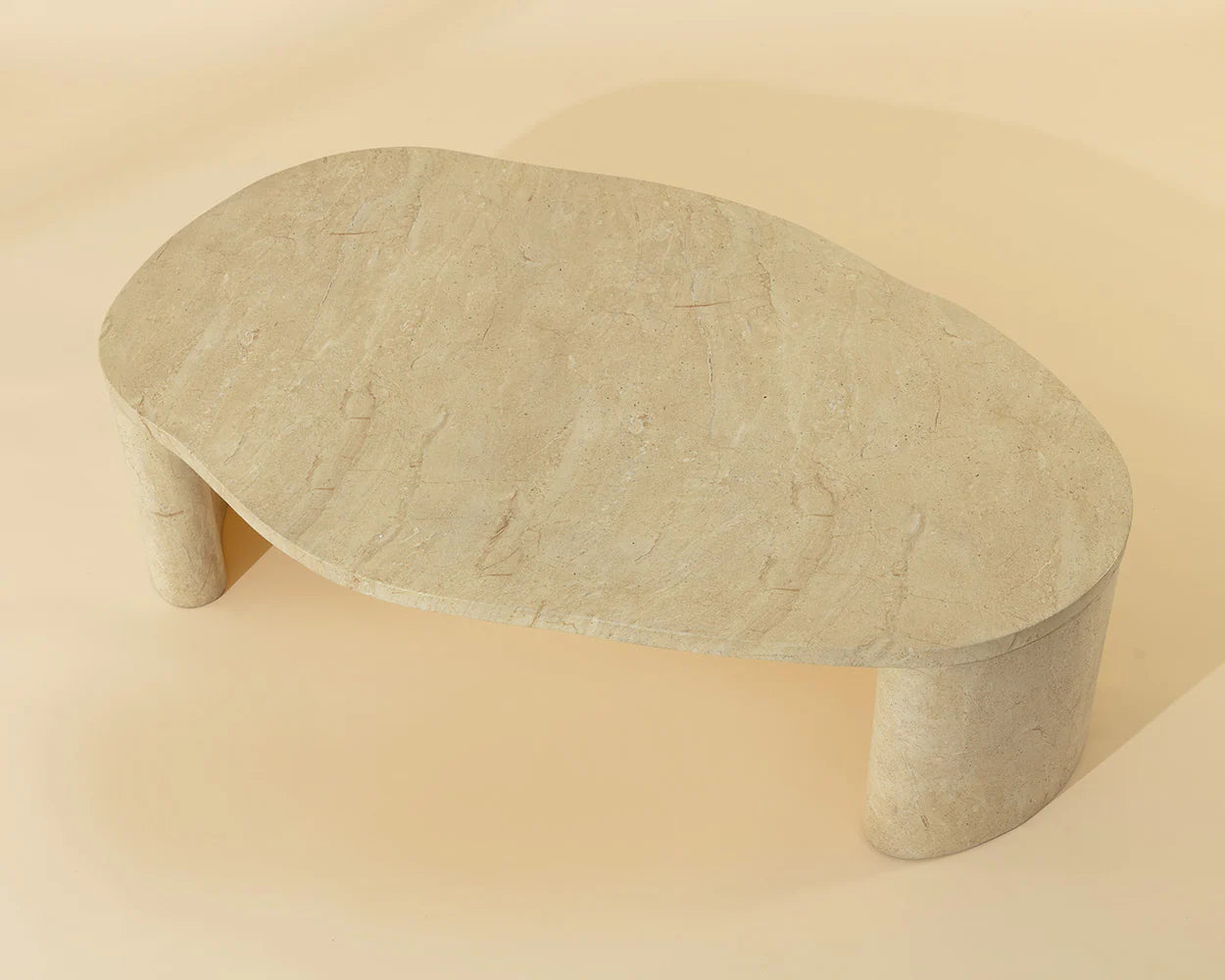 Sunpan Furniture - Savinah Coffee Table - Travertine Look