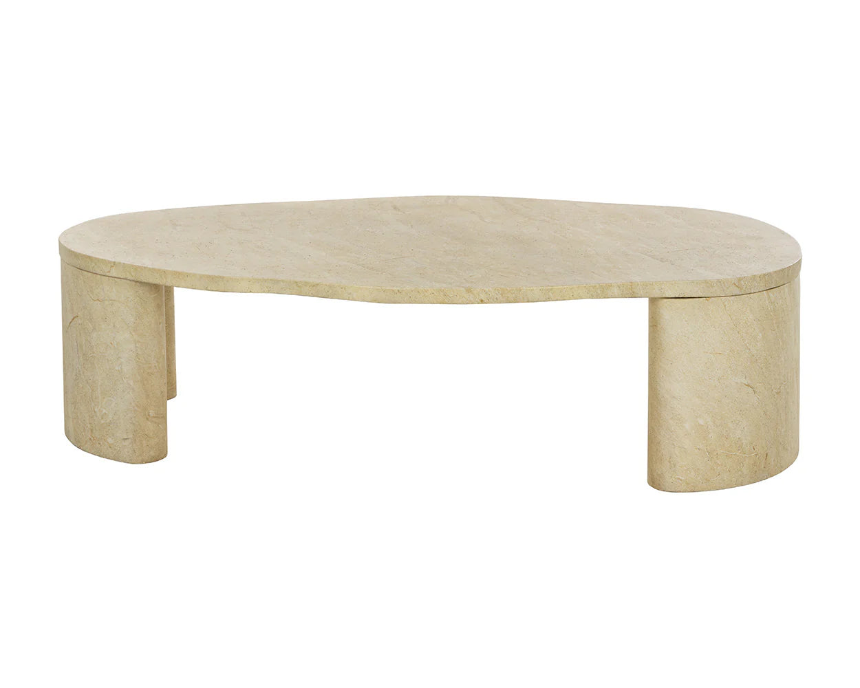 Sunpan Furniture - Savinah Coffee Table - Travertine Look