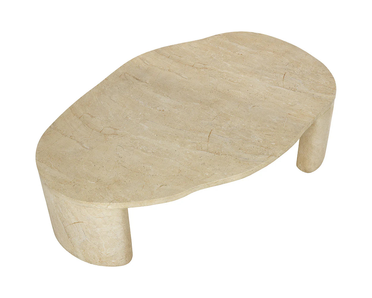 Sunpan Furniture - Savinah Coffee Table - Travertine Look