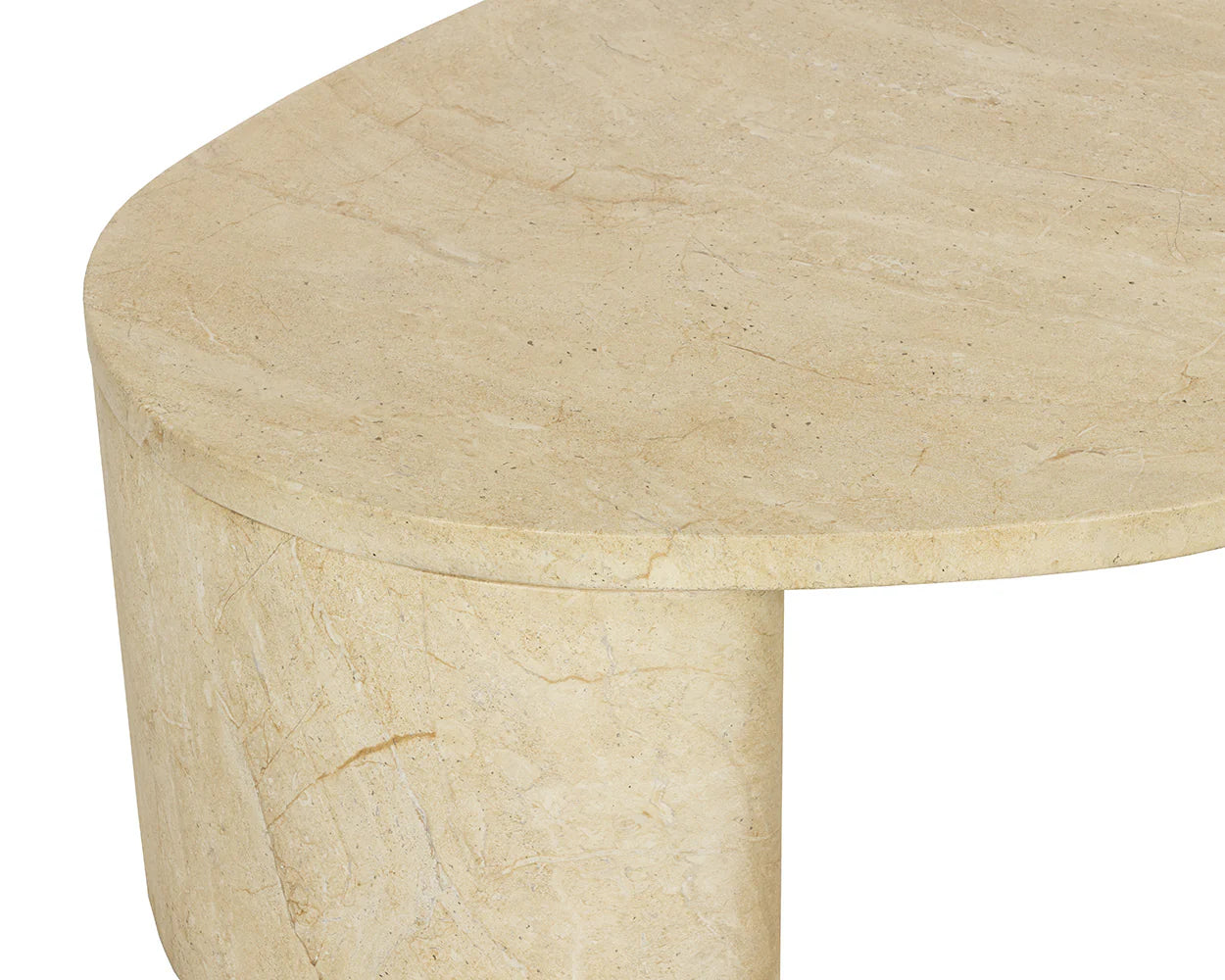 Sunpan Furniture - Savinah Coffee Table - Travertine Look
