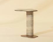 Sunpan Furniture - Isola End Table - Travertine Look